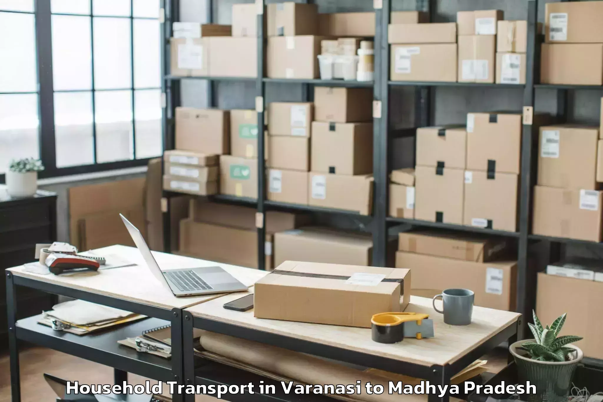 Book Varanasi to Iit Indore Household Transport Online